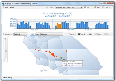 data-devil mapapp: spatial reports for quickbooks